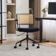 Dining Chair Black Made Of Chenille For Dining Room And Kitchen - Black - View 4