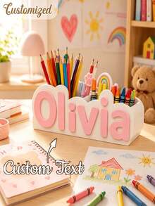 Organizer Meja Tempat Pensil Kustom - Dekorasi Ruangan & Perlengkapan Sekolah dengan Motif Warna-warni - MultiWarna - View 10