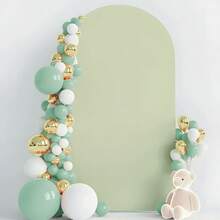 Sage Green Arch Backdrop, 5ft, 6ft, 6.6ft, 7.2ft, 7.87ft Wedding Arch Cover 2pcs Spandex Fabric Arch Backdrop Dome Arch Backdrop Fabric Suitable For Birthday Party Wedding Arch Frame Decoration (Arch Frame Not Included, Fabric Backdrop Only) - Sage Green - View 1