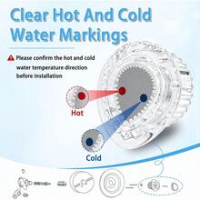 Shower Knob Fit Posi-Temp (100710) One-Handle Tub Shower Handle Kit Faucet Accessory White Knob Insert - B - View 5
