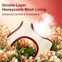 Dog Harness And Leash Set, Floral Pattern Double-Layer Breathable Mesh Vest Harness, Adjustable Soft And Durable Pet Walking Harness And Leash Set, Suitable For Small And Medium Dogs - Red - View 5