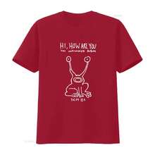 Hi How Are You The Unfinished Album Frog Print T Shirt For Fashion  Vintage Washed Designer Clothes Slightly Stretched - 黑色 - 查看 11