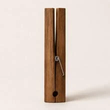 1pc Large Wooden Towel Clip Rack, Minimalist Wall-Mounted Towel Holder, Rustic Wooden Design, Space-Saving Bathroom Kitchen Laundry Storage Rack, Suitable For Modern Home Decor - Multicolor - View 8