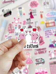 50 buah Stiker Reagen Kimia untuk Casing Ponsel, Kulkas, Perencana, Buku Harian, Gitar, Album Foto, Koper, Helm, Skateboard, Laptop, Perekat Mandiri - Reagen kimia - View 4