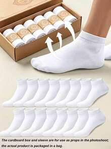 4/5/10/20 Pasang Kaos Kaki Pria Model R, Menyerap Keringat, Bernapas, Nyaman, Kaos Kaki Tak Terlihat, Cocok untuk Pemakaian Sehari-hari, Kaos Kaki Kerja, Semua Musim - MultiWarna - View 3