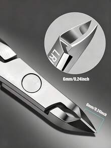 Stainless Steel Cuticle Nipper LRIS G31, Sharp Cuticle Nipper, Professional Manicure & Pedicure Nail Tool - Silver - View 2
