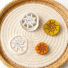 2Pcs Spiral Sun Hollow Polymer Clay Cutters Set Sun Pattern Clay Molds DIY Handmade Earring Pendant Jewelry Craft Supplies - 2 Pcs - View 2