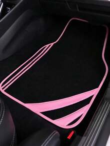 4pcs Blue Striped Car Floor Mats, Suitable For All Seasons And Holidays, Beautiful Pattern You Will Love - A - View 3