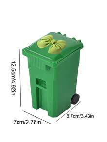 Trash Can Shaped Makeup Brush Storage,Fun Stationery Storage Box,Desktop Placement For Discarded Paper Strips And Notes,Office Workstation Corner Placement Decor,Suitable For Students,Office Workers,Teacher's Day,Birthday,Back To School Essential - Multicolor - View 11