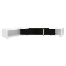 Tv Stand Black Made Of Wood For Living Room - Black and White - View 5