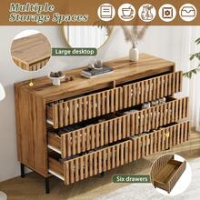 Sideboard Natural Made Of Wood For Living Room And Dining Room - Natural - View 9