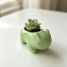 1PC Round Abstract Creative Flower Pot Home Decor Ornament - Frog Planter - View 3