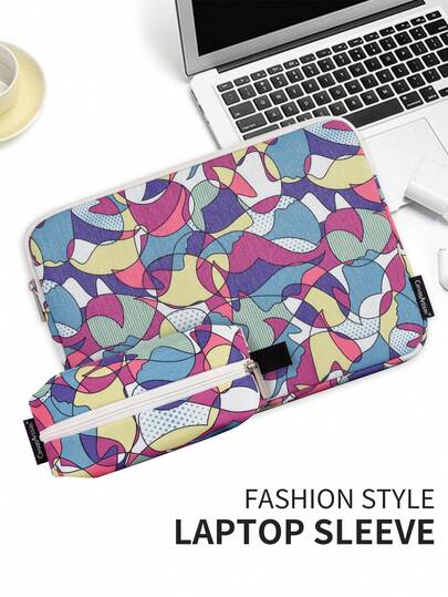 canvas artisan Funda de portátil de poliéster con estampado, bolsa portátil para portátil, bolsa de moda para portátil compatible con Surface y HP