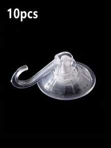 Transparent Plastic Suction Cup Hooks - Strong Support, Waterproof And Durable - Suitable For Windows, Glass, Shower, Bathroom And Kitchen Walls - Suitable For Daily Use, Holidays, Parties And Carnival Decorations - White - View 14