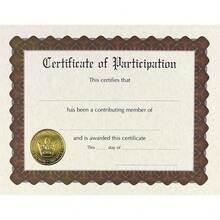 Participation Certificate, Pre-Printed Gold Foil And Embossed, 8.5\ X 11\, 6 Count (930800) - Participation - View 2