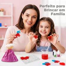 Laboratório De Química 50 Experimentos Brastoy Brinquedo Educativo Ciências Para Crianças Infantil - Multicolorido - Visão 4