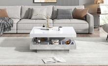 Coffee Table White Made Of Wood For Living Room And Lounge - 白色 - 查看 4