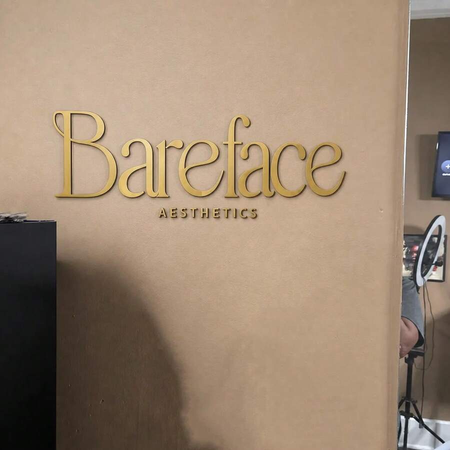 1件客製化商用標誌 3D 壓克力壁掛式 Logo 招牌 個性化品牌 Logo 標誌 適用於小企業、居家辦公室、美容院、美甲工作室、精品店 - 彩色 - 查看 1