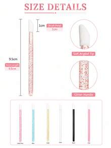 50 cây cọ môi dùng một lần đóng hộp, cọ son môi cầm tay, cọ đánh son bóng và mặt nạ môi, dụng cụ thoa môi phủ lông đa năng, dụng cụ trang điểm cho chuyên gia trang điểm - Nhiều màu - Xem 6