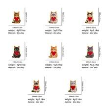 Cute Cat Holding Red Heart Lapel Enamel Pins And Brooches Badge Pins For Backpacks Bags Backpack Cool Decoration Friend For Gifts - Multicolor - View 3