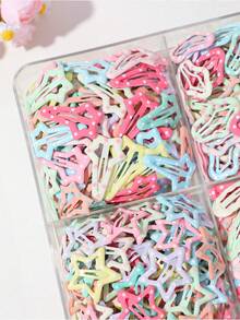 30/20/10pcs Girls Multi-Color Bangs Clips BB Clips Bow Hair Clips Hair Accessories High Elasticity Durable Non-Damaging Hair Ties Hair Bands Sweet Versatile Small Rubber Bands For Daily Use - Multicolor - View 3