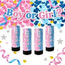 1/5 Pack Colorful Confetti Cannon Device, Built-In Pressure Spring, Can Spray Pink And Blue Confetti. Perfect For Creating Various Holiday Atmospheres, Such As Weddings, Christmas, Halloween Parties, Back To School, Graduation Season, Etc. Belongs To Decorative Items/Props For Creating Atmosphere. - Multiple Styles - View 2