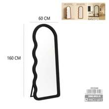 Arch Wavy‑Edge Full‑Body Mirror, 160*60cm,Random Color, Freestanding & Wall‑Mounted Dressing Mirror, Large Standing Makeup Mirror For Bedroom Living Room Home Decor - A - View 12
