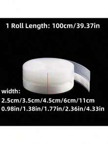 1 Roll 1m/5m Sealing Strip, Sealing Tape, Door Bottom Seal, House Gap Or Shower Door Sealing Sticker - ABC - View 4