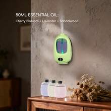 Smart Home Aromatherapy Diffuser, Wall-Mounted & Desktop Dual-Use Fragrance Diffuser, 9 Adjustable Mist Modes, Digital Display, One-Touch Control, Fine Mist Diffusion, Compatible With Various Essential Oils, Suitable For Bedroom, Living Room, Office, Hotel And Other Spaces, Portable And Easy To Place, Ideal For Holiday And Daily Practical Gift - 1PC - View 6
