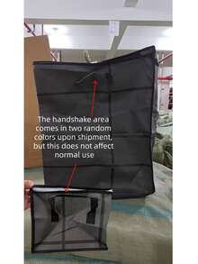 1pc Black Thickened Large Capacity Storage Bag, Foldable Fabric Organizer Bag, Thickened Portable Clothing Bedding Quilt Storage Bag, Suitable For Wardrobe, Under Bed, Dormitory And Moving - View 11