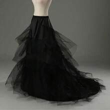 Black Mermaid Wedding Petticoat Crinoline Underskirt Slip - Multicolor - View 12
