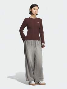 Adidas Originals Women's Crew Sweater Knit Pullover KS5966 - Burgundy - View 6