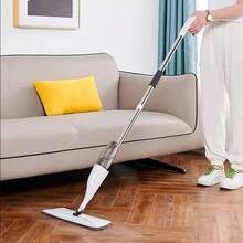 Spray Mop Microfibre Pad Floor Cleaning Mop For All Floor Types Bottle 2 Pads - Grey - View 3