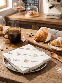 200pcs Food Paper, Sandwich Paper, Baking Decoration Greaseproof Paper, Suitable For Toast, Cake, Dessert, Bread And Tray Liners 50/100/200pcs - Multicolor - View 2