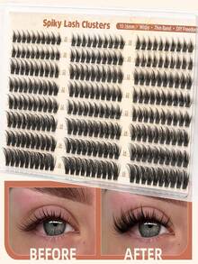 240簇動漫感輕盈簇裝假睫毛 10-16mm 自然CD捲度 單簇睫毛 適合Clean Girl妝感/素顏感 初學者適用 5秒系列 輕盈睫毛托盤 自貼式 - LC - 查看 5
