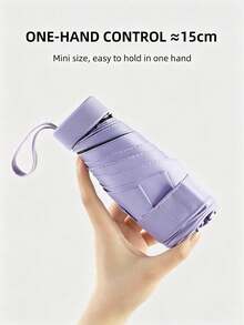 1pc Mini Pocket Umbrella, Dual-Use Sun Protection And Rain Umbrella, Ultra-Lightweight Mini Umbrella, UV Protection Portable Handheld Umbrella, Compact Foldable Travel Umbrella, Suitable For Rainy Days, Sun Protection, Outdoor Travel And Beach - Folding Umbrella - View 2