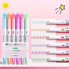 6 Colors Children's Colorful Wavy Fluorescent Ink Border Markers, Acrylic Markers, Coloring Pens, Marking Pens, Dyeing Pens, Multi-Project Use, Suitable For DIY Projects And Curved Marking, Wide Application, Suitable For School And Office Use. Random Colors, Back To School Creative Patterns, Party Gatherings, Birthday Gifts, Reward Small Gifts, New Year Gifts. Halloween, Christmas, Thanksgiving Gifts, Multiple Colors Available - Multicolor - View 17