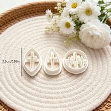 3Pcs Boho Hollow Cross Clay Cutting Molds Religious Symbol Polymer Clay Tools For DIY Handmade Earrings Charms Jewelry Crafts - 3-pack - View 8