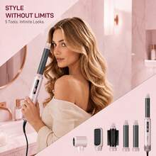 ATOPSKINS Set Pengering Rambut & Sikat Udara Panas Multifungsi 5-in-1, Sisir Pelurus & Pengeriting Otomatis & Sikat Panas dengan Layar Suhu LED, Kontrol Suhu Presisi 3 Tingkat, Hadiah Sempurna untuk Hari Ibu, Hari Valentine, Produk Penataan Rambut Penting untuk Perjalanan, Cocok untuk Semua Jenis Rambut, Berbagai Gaya Rambut dalam Satu Set - MultiWarna - View 9