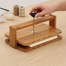 Bamboo Book Press Tool,Manual Bookbinding Press For Book Repair,Paper Flattening - A - View 6