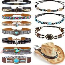 Fashionable Versatile Hat Band Decoration Design Hat Strap Accessory Straw Hat Material Decoration Cowboy Hat Can Be Matched With Decorative Belt Dress DIY Clothing Waistband Straw Hat Band Accessory Strap - Multicolor - View 7