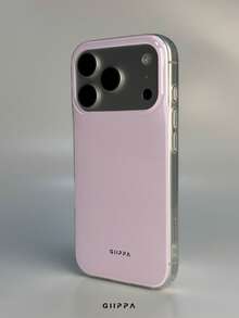 GIIPPA 1pc Light Purple Solid Color Pattern Design Phone Case, Compatible With Phone 17 Pro Max, 16 Pro Max, 15 Pro Max, 14 Pro Max, Korean Style High-End Fashion Fun Phone Case, Suitable For 11/12/13/14/15/16 Pro Max Plus, Elegant Design For Men And Women, Perfect Gift For Girlfriend On Christmas, Valentine's Day, Easter, Wedding Season And Birthday! - Mauve Purple - View 3