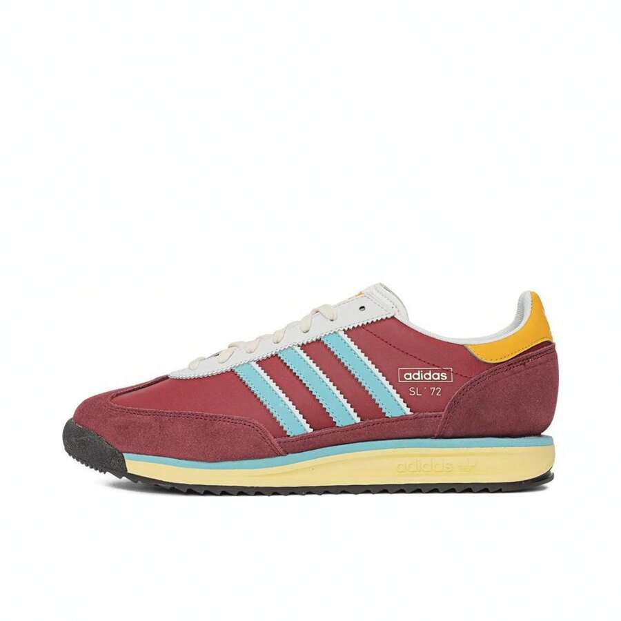 Adidas SL72 RS 中性復古 T-Toe 鞋,春秋耐磨經典運動休閒鞋 JR0049 - 磚紅色 - 查看 1