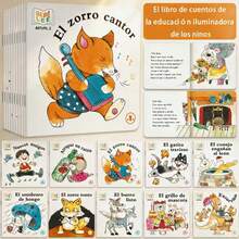 10Pcs Spanish Story Books For Kids, Animal Theme Early Learning Picture Book Set, Educational Bedtime Reading Gift For Toddlers Boys Girls - Multicolor - View 4