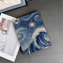 1件星空白色蝴蝶油畫平板保護殼，附筆槽，相容 iPad 10代智能保護殼/Air 13(M3 2025)/Air 11/11(A16 2025)，相容 OPPO Pad，相容 MatePad，相容 Vivo Pad，相容 Honor Pad，相容 Xiaoxin Pad - 彩色 - 查看 7