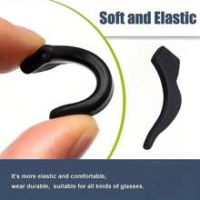 28 Pairs Of Soft Anti-Slip Eyeglass Straps With Ear Hook Design, Transparent Temples, Anti-Drop Eyewear Retainers, Durable And Flexible Fastening Accessories, Made Of Flexible Material, Mixed Black And White/Random Colors - View 4