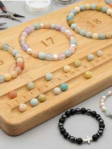 Jewelry Making Beading Board, DIY Necklace And Bracelet Design Tray With Ruler, Portable Jewelry Bead Storage Box, Jewelry Making Tools - Multicolor - View 5
