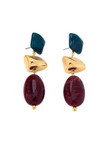 1 Pair Fashion Elegant Elegant Water Drop Pendant Earrings Suitable For Women Daily And Party Wear - Brown - View 6