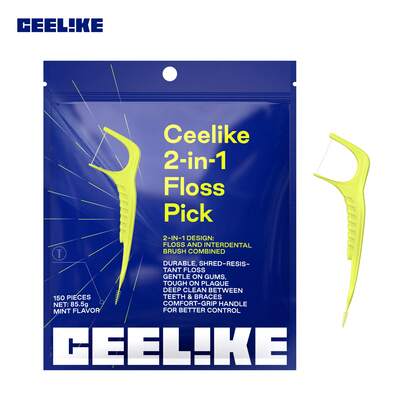 CEELIKE Floss Picks, 150 Portable Travel Dental Flossers, Curved Ultra-Thin Floss for Effective Teeth Cleaning, A Must-Have for Travel, Suitable for Restaurants, Kitchens, Living Rooms, and Back-to-School Trips.