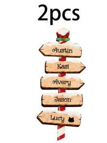 Custom Round Christmas Tree Ornament, Personalized Family Name Holiday Hanging Decor, Festive Christmas Tree Decoration, Customized 2-5 Names Keepsake, Farmhouse Home Decor, Customizable Text Christmas Gift For Family, Father, Mother, Merry Christmas - Style a - View 13